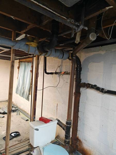 Plumbing job completed by the Word Of Mouth Plumbing team