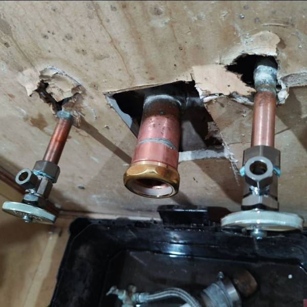 Plumbing job completed by the Word Of Mouth Plumbing team