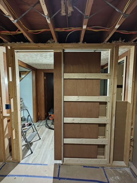Shower rough-in before walls are closed
