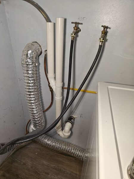 Washer supply and drain hookup